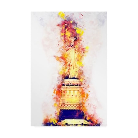 Philippe Hugonnard 'NYC Watercolor Collection - Lady Liberty' Canvas Art,12x19